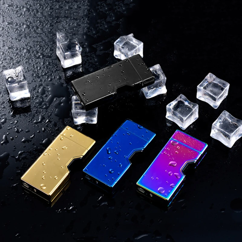 Перезаряжаемый USB светильник двойной дуги Лазерная индукция зажигалки для