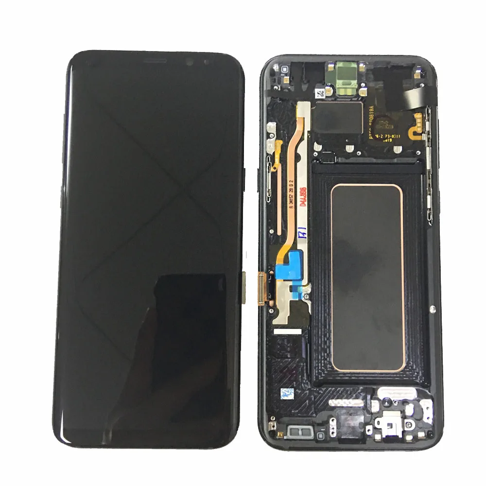 Запчасти для авто ЖК-дисплей с рамкой для Samsung Galaxy S8 плюс G955 G955F G955A G955T G9550 ЖК-дисплей Экран Дисплей сенсорным экраном в сборе