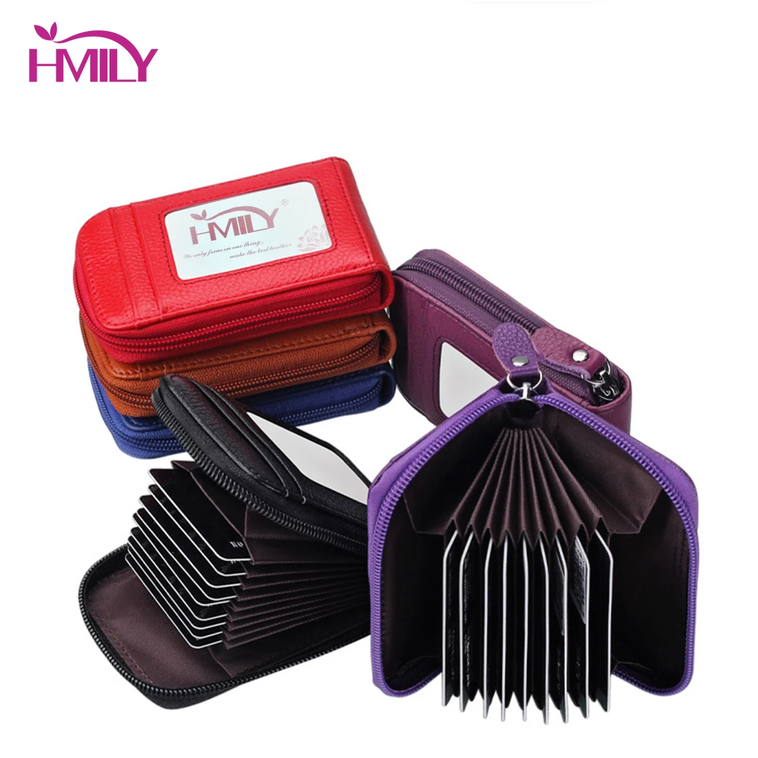 HMILY Women Card Holder Wallets Genuine Leather High Quality Female Credit Bag Trunk Men Coin Purse | Багаж и сумки