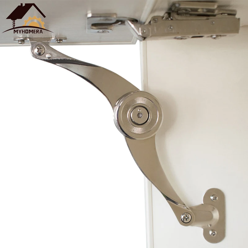 

Myhomera Adjustable Stop Stays Door Lift Up Support Furniture Stay Support Hinge Cabinet Door Kitchen Cupboard Hinges for 4-15KG