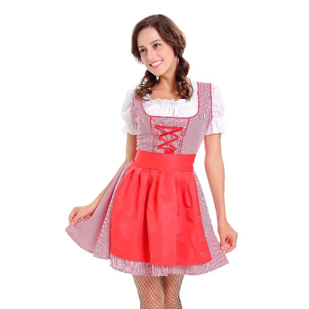 2019 летнее платье новейшая одежда 3 штуки Женское Платье Dirndl Bavarian Beer Girl Oktoberfest