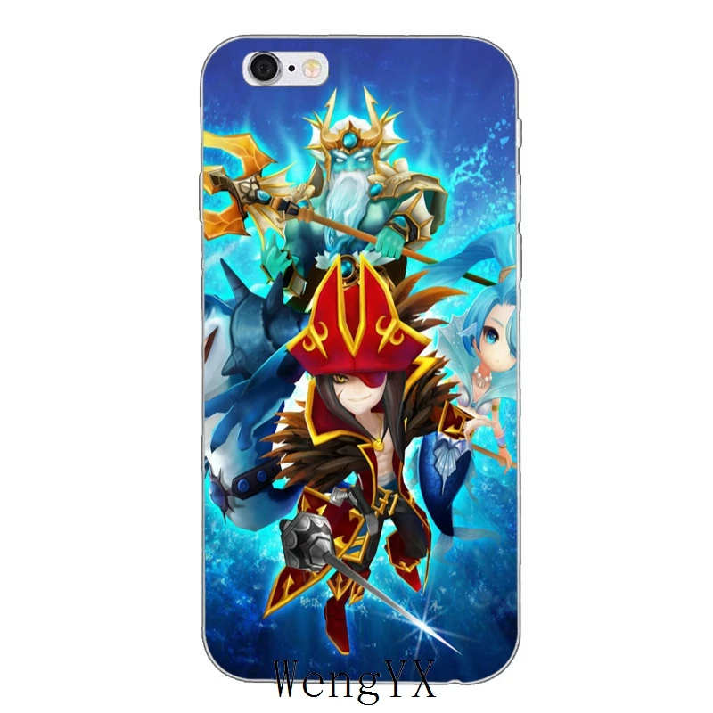 Тонкий Ультратонкий Мягкий чехол из ТПУ для iPhone 4, 4S, 5, 5S, 5c, SE, 6, 6s, 7, 8 plus, X, XR, XS Max - Цвет: Summoners-War-A-04