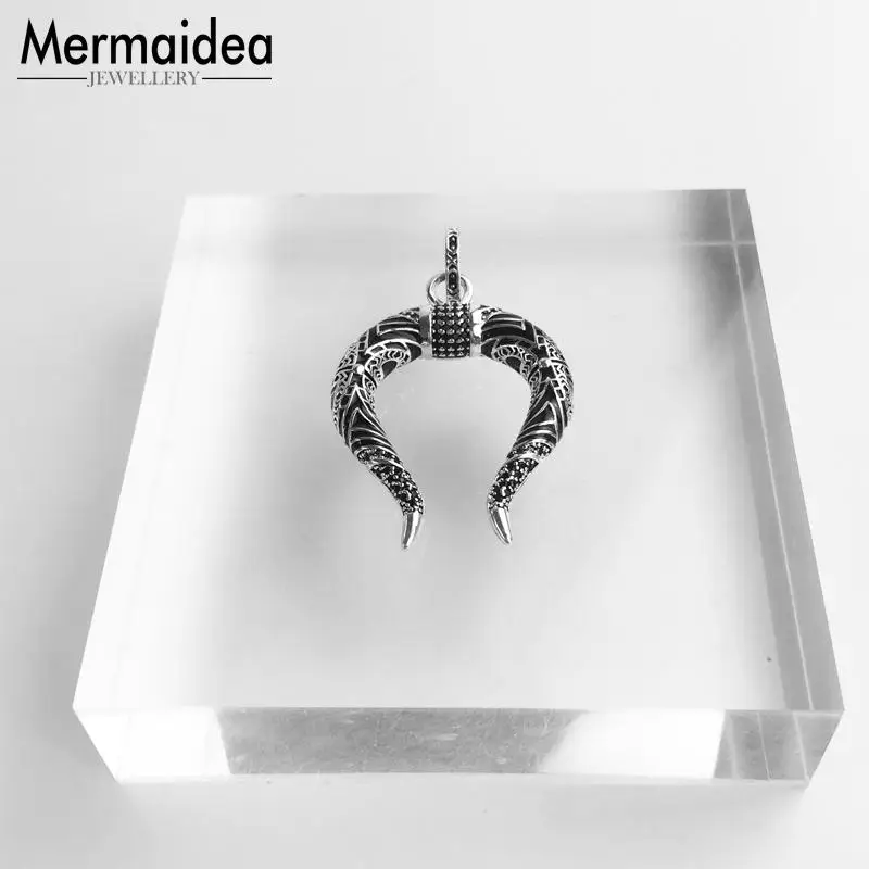 Кулон с рогом дракона черный 2019 новое модное ювелирное изделие в африканском