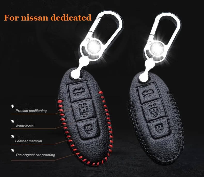 1 шт. автомобильные брелки из натуральной кожи чехлы для ключей Nissan New X-trail