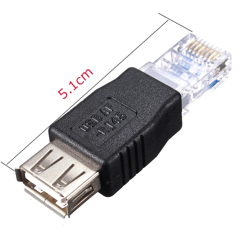 Переходник USB A мама к Ethernet RJ45 папа коннектор маршрутизатор адаптер Черный