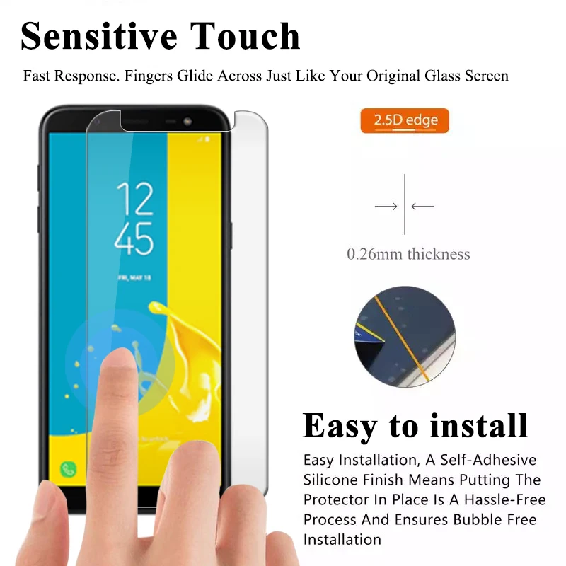 Защитное стекло для Samsung J6 2018 Galaxy J4 закаленное защитное экрана Samsun J7 J8 Galax J 6 4 7