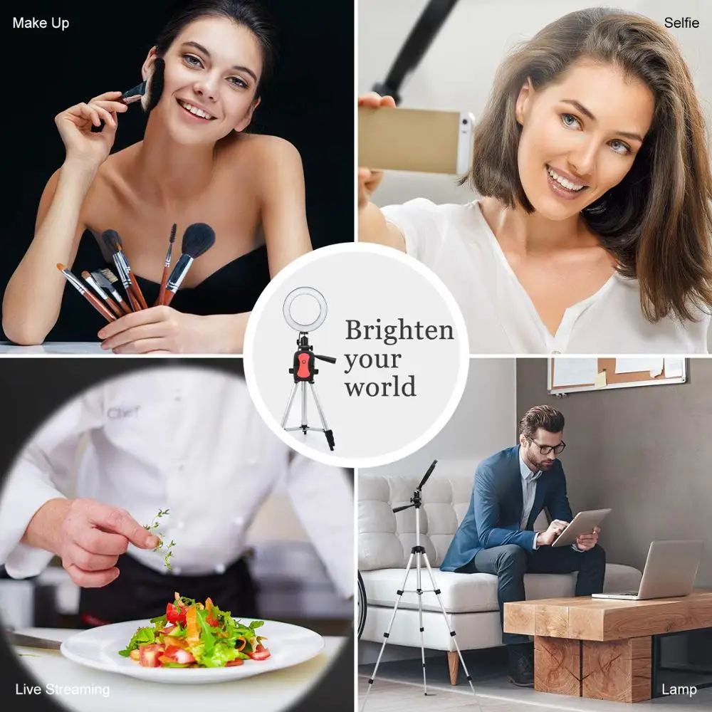 Кольцевой LED светильник 7 9 дюйма с регулируемой яркостью со