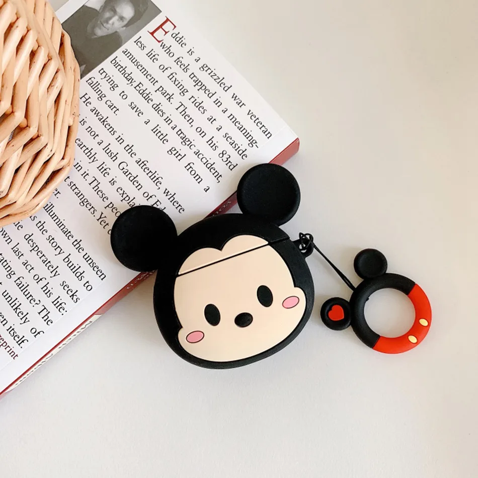 Силиконовый чехол для наушников для Airpods 2, чехол с 3D милым рисунком из мультфильма «Звездный путь», чехол для наушников для Apple Air pods, чехол для ключей