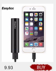 Easyacc Металл 18650 6400 мАч мини Портативный Мобильные аккумуляторы Комплекты внешних аккумуляторов Портативный Зарядное устройство для Xiaomi Huawei мобильного телефона