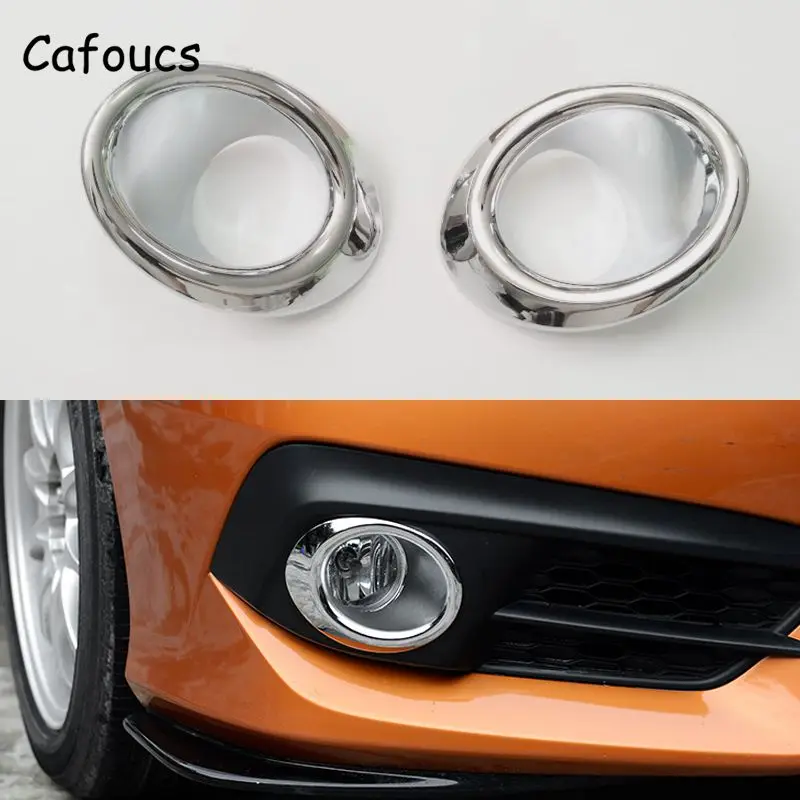 

Cafoucs 2Pcs/lot For Honda Civic 10TH 2016-2018 Front Fog Light Frame Trim Decoration Chrome Sticker