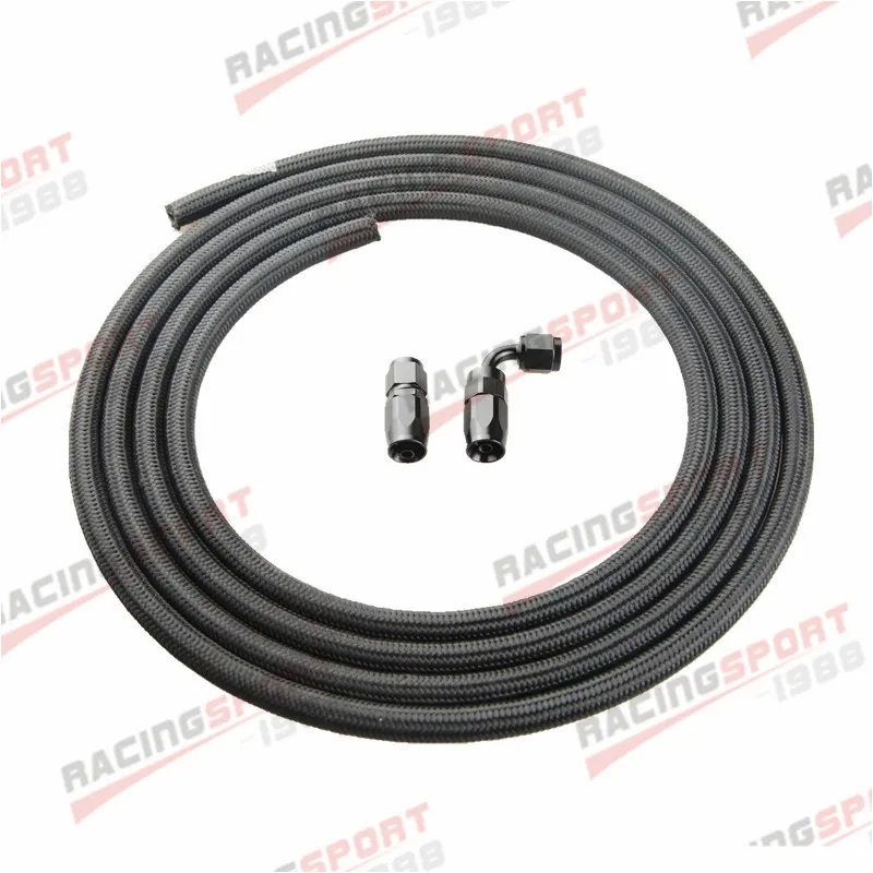 

Nylon Cover Braided AN10 Oil Fuel Gas Line Hose 3M + Swivel Hose End Fitting