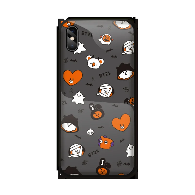 1 шт. Bangtan мальчики BTS BT21 Роскошные Стекло чехол для телефона iPhone X XS XR XSMax 7 8 плюс |