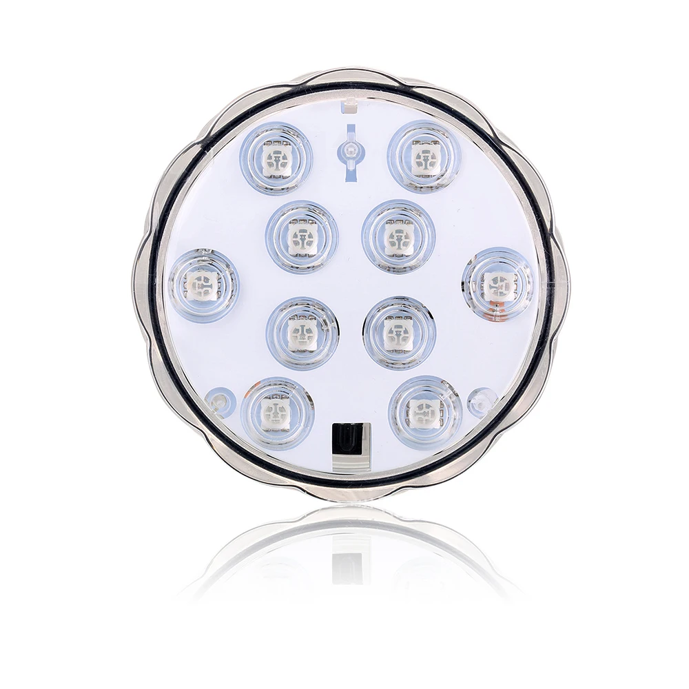 RGB 10LED 24key подводный светильник с дистанционным управлением, ПОГРУЖНОЙ водонепроницаемый цветочный чайный светильник-свеча для вазы, украшения аквариума