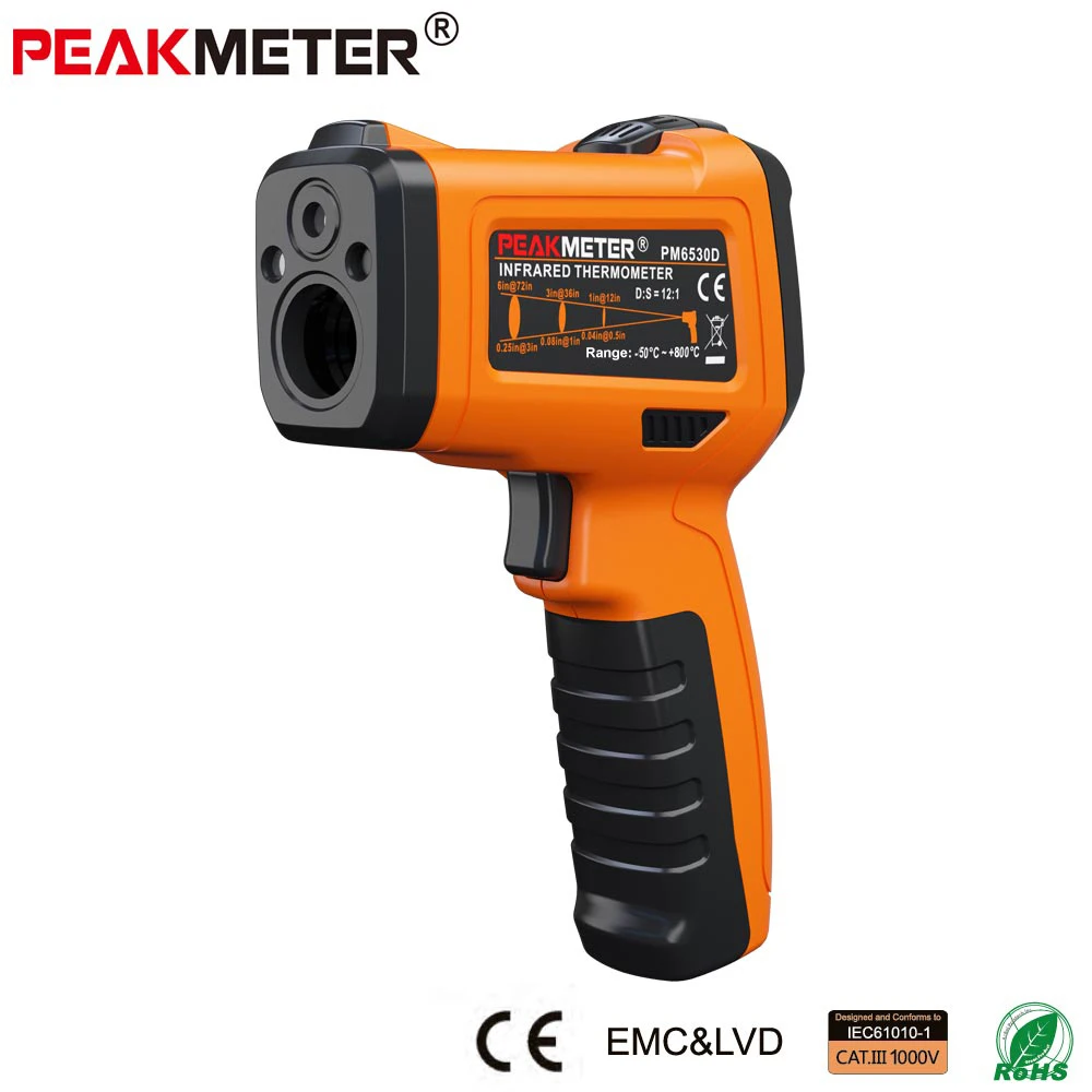 infrared thermometer PEAKMETER PM6530D digital thermometer hygrometer electronic temperature sensor humidity meter K-type pyrome