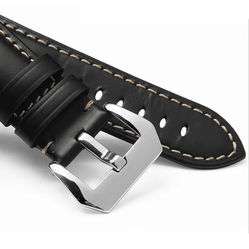 Ремешок из натуральной кожи для наручных часов браслет с обычной пряжкой