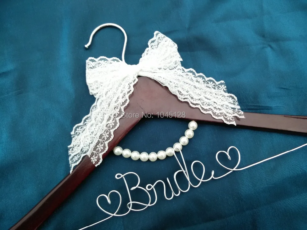 

Lace hanger Personalized Wedding Hanger, bridesmaid gifts, name hanger, brides hanger bride gift