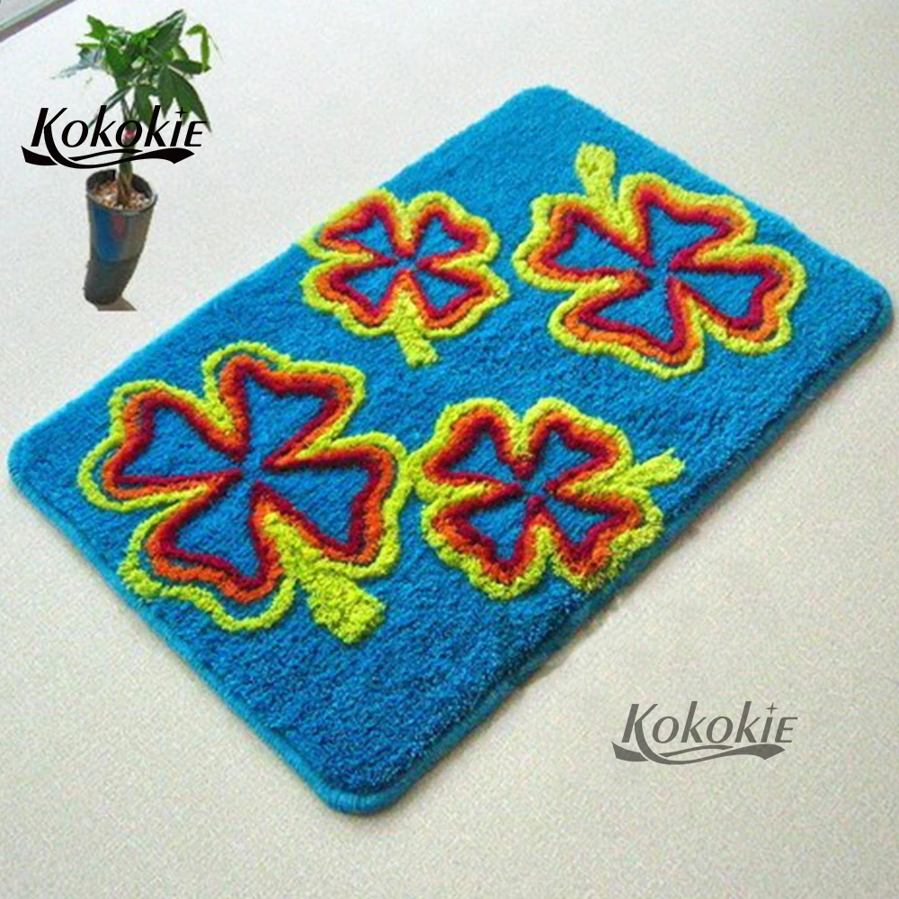 

DIY latch hook rug canvas printing mat handmade vloerklee tapijt foamiran for needlework accessories knooppakket crochet tapis