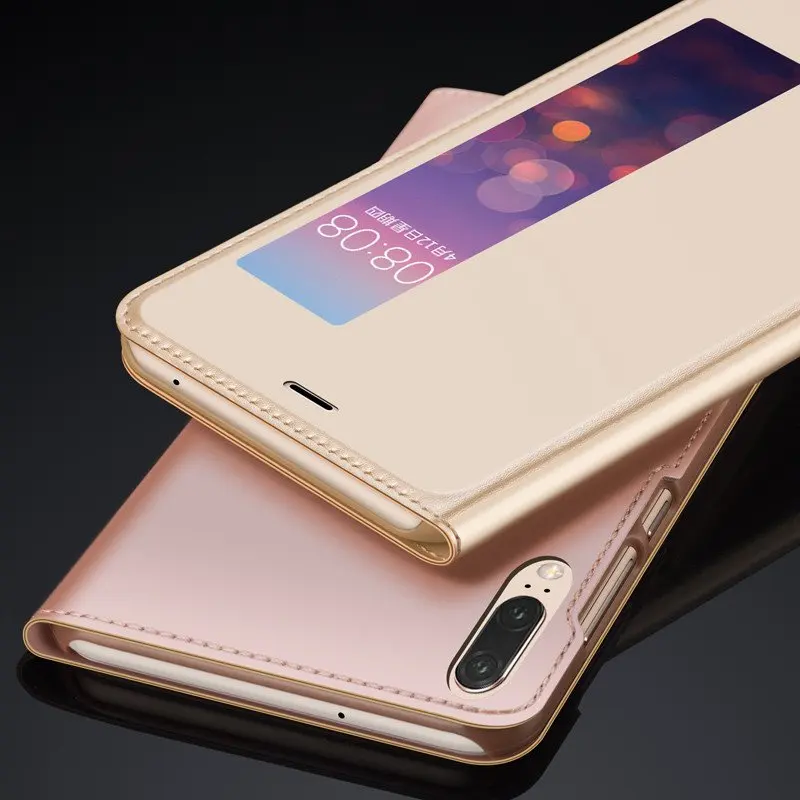 Чехол с окошком для Huawei P20 P20Lite откидной из искусственной кожи Pro Lite защитный чехол