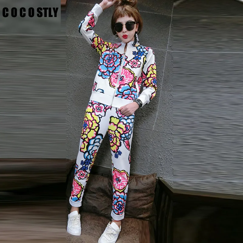 Осенниеспортивные комплекты модные повседневные женские спортивные костюмы 2019