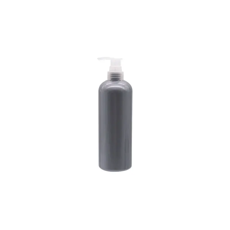 Empty Plastic Lotion Pump Bottles Black Gray Cosmetic Container With Liquid Soap Dispenser Shampoo Refillable Bottles 300ML - Цвет: Grey Bottle Clear