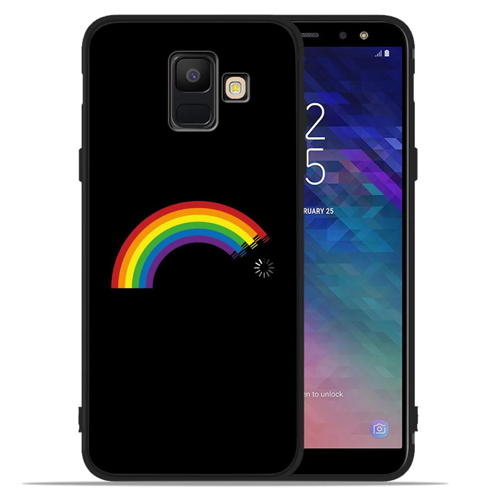 Чехол для телефона кактус Единорог любовь загрузка Радуга чехол Samsung A520 A320 A720 A9 A6