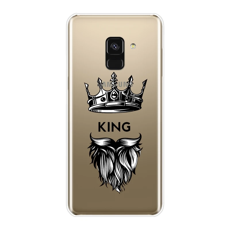 Чехол для телефона Samsung Galaxy A6 A8 Plus 2018 силиконовая Мягкая задняя крышка King и Queen A3 A5