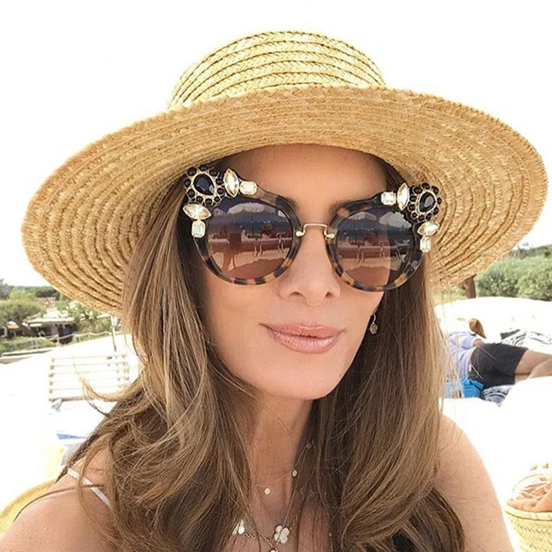 Женские Классические солнцезащитные очки кошачий глаз модные роскошные