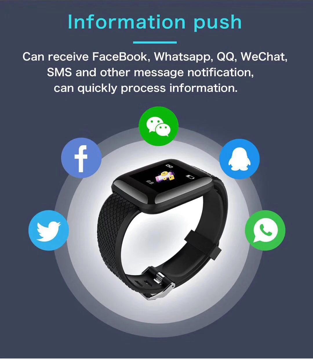

Health Monitoring Bracelet Wristband Fitness Message Time Smart Band Watch For Samsung Galaxy A10 A20 e A30 A40 A50 A60 A70 A80