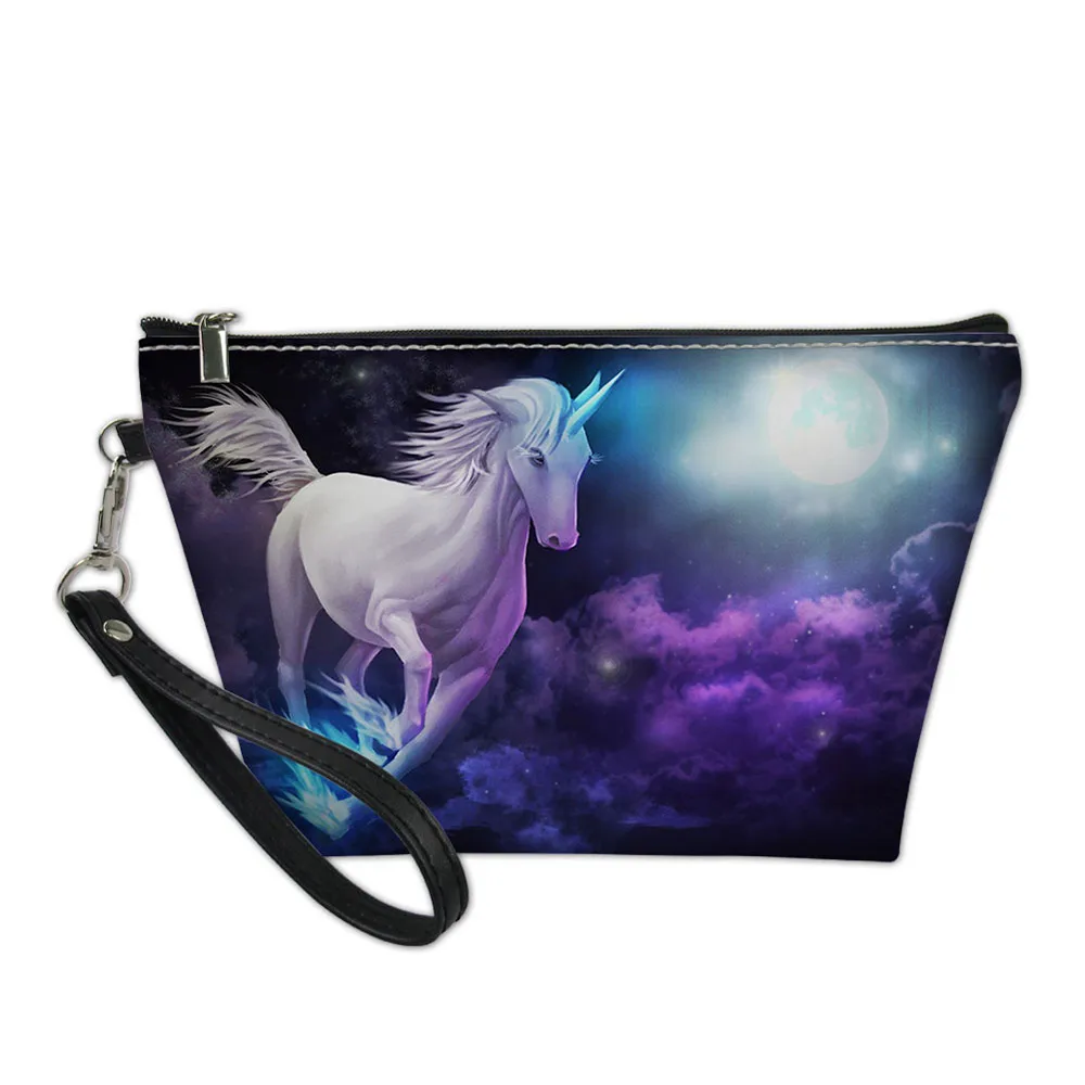 Дизайнерский косметический чехол Pochette с единорогом из мультфильма для девочек