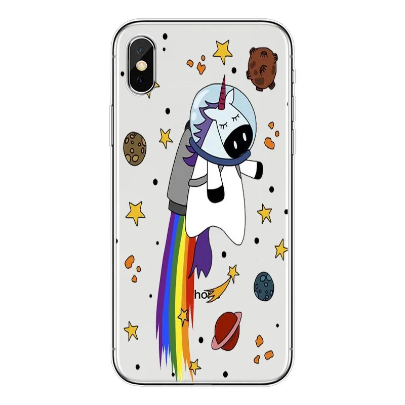 Cute Unicorn Hippo Rainbow Horse Pattern Soft Silicon Case Cover For iPhone XS MAX 8 8Plus 7 6 6S 5S SE XR Capinha Coque Capa | Мобильные