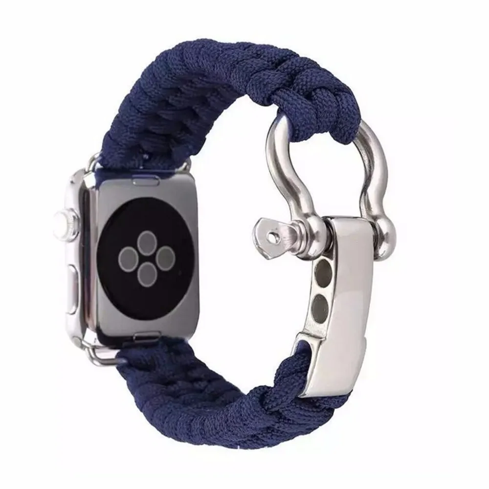 Спортивный ремешок для Apple Watch 4 ремешка 44 мм 40 iwatch Band 3 2 1 42 38 металлический браслет