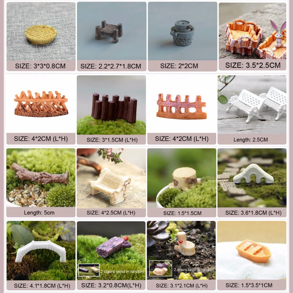 32 стиля мини изделия из смолы украшения пасторальные модели террариумы фигурка