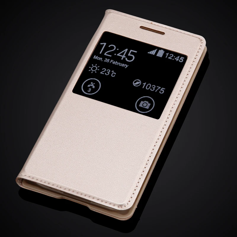 Чехол книжка из искусственной кожи с ультратонкой задней крышкой для Samsung Galaxy J1