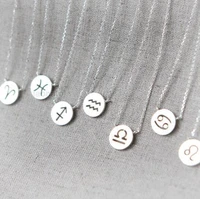 daisies 12pcslot pendant necklace zodiac sign constellation signs necklaces for women 12 constellation jewelry collier femme