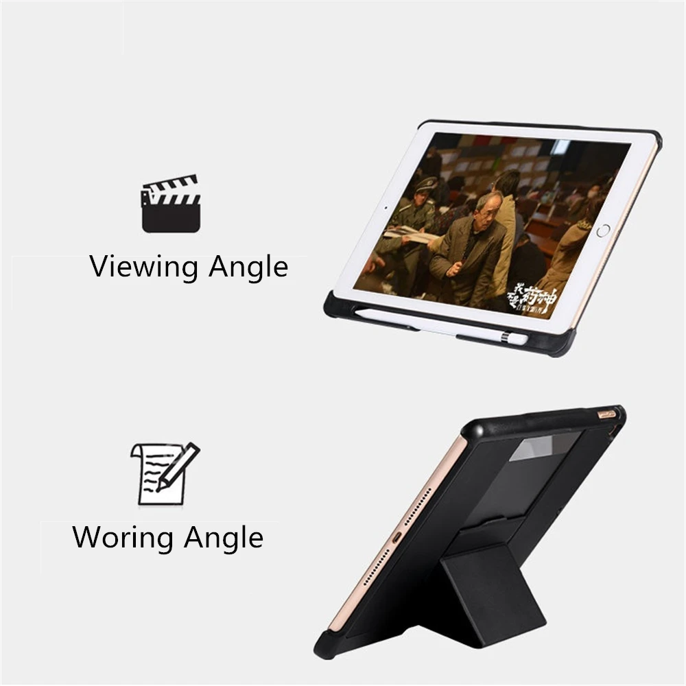 Чехол для iPad 2017/2018 9 7 со съемной клавиатурой с подставкой карандашом кожаный