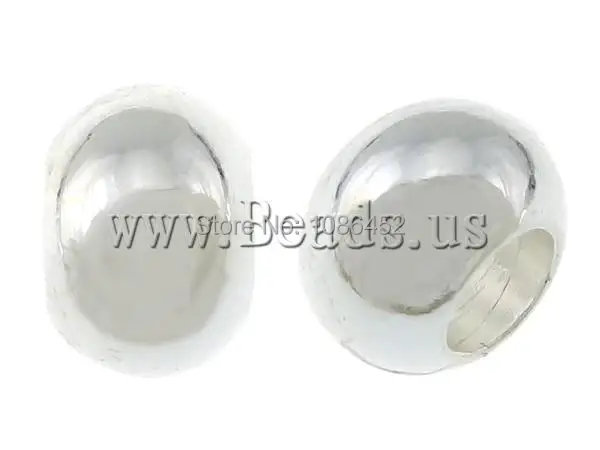 Free shipping!!!Brass Jewelry Beads Gift Rondelle silver color plated nickel lead &amp cadmium free 4x6x4mm Hole:Approx 3mm | Украшения и