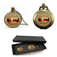 drop shipping new tree pendant necklace photo glass cabochon jewelry dome art necklace pocket watch with free box