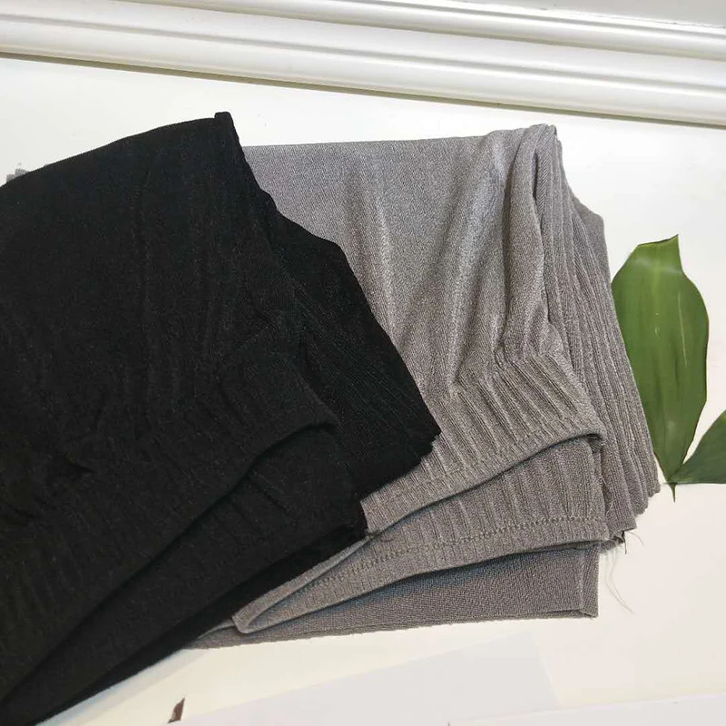 DASSWEI Fashion Wide Leg Pants Women Casual Elastic High Waist loose Pants Summer Pleated Long Solid Pant Trousers Femme