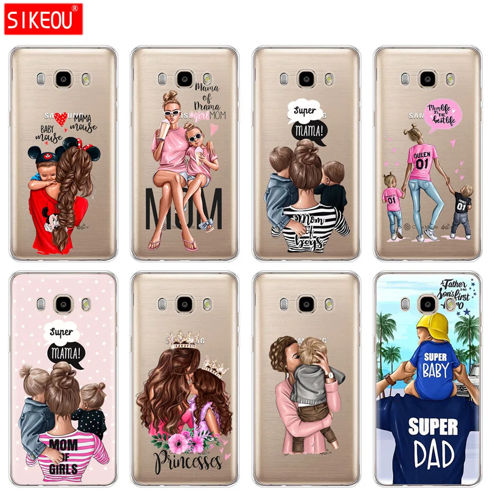Силиконовый чехол для телефона Samsung Galaxy J1 J2 J3 J5 J7 MINI 2016 2015 prime Baby Mom Girl dad super|Бамперы|