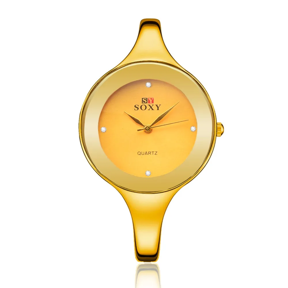 Часы наручные женские с браслетом из нержавеющей стали модные роскошные