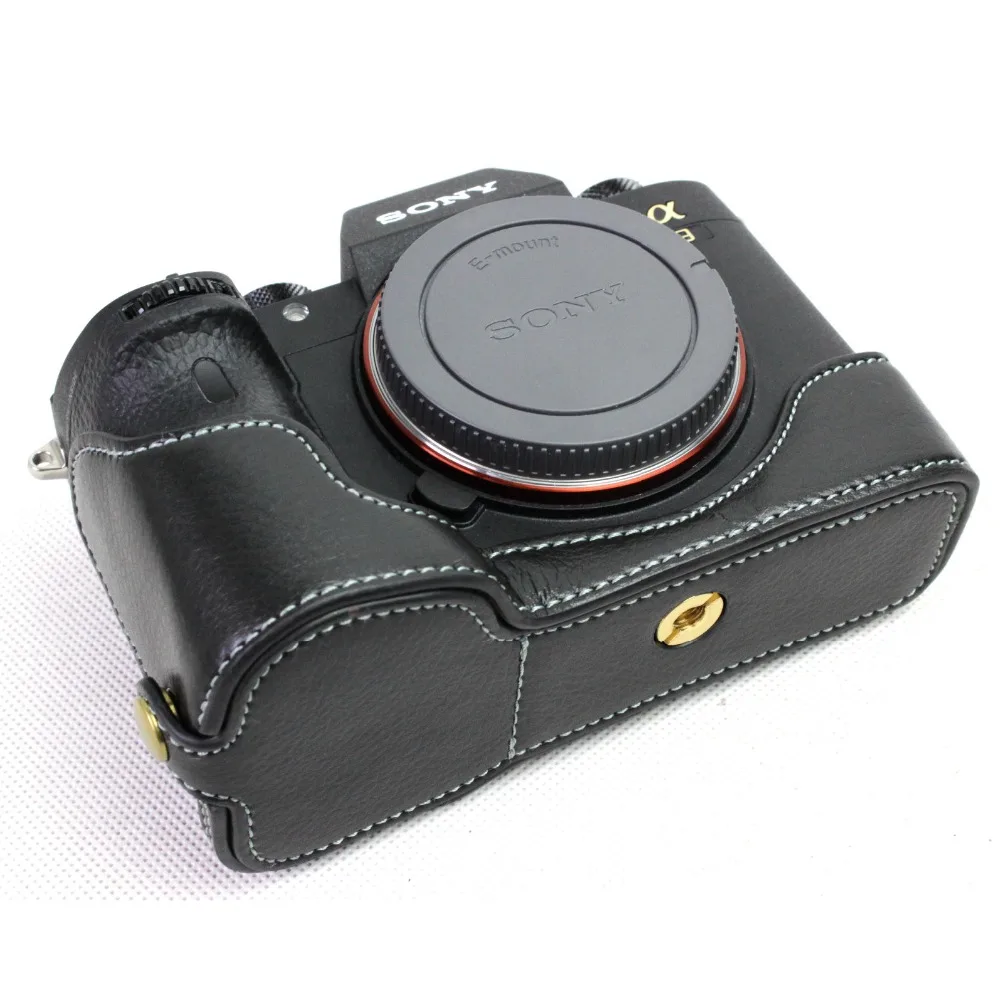 Высококачественный чехол из натуральной кожи с полукорпусом для камеры Sony alpha A9