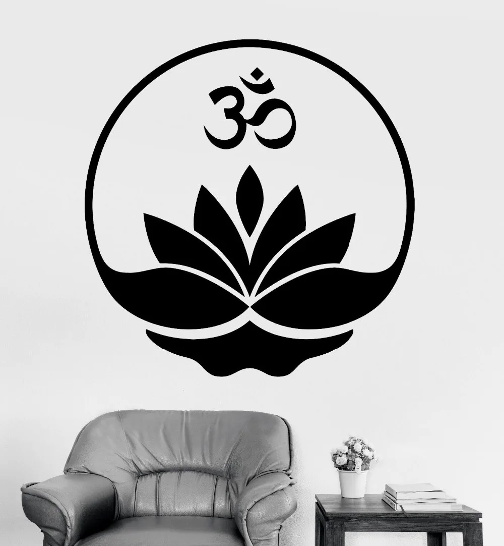 

Removable Home Decor Wall Stickers Buddha Om Lotus Meditation Decal Vinyl Wall Decals CW-13