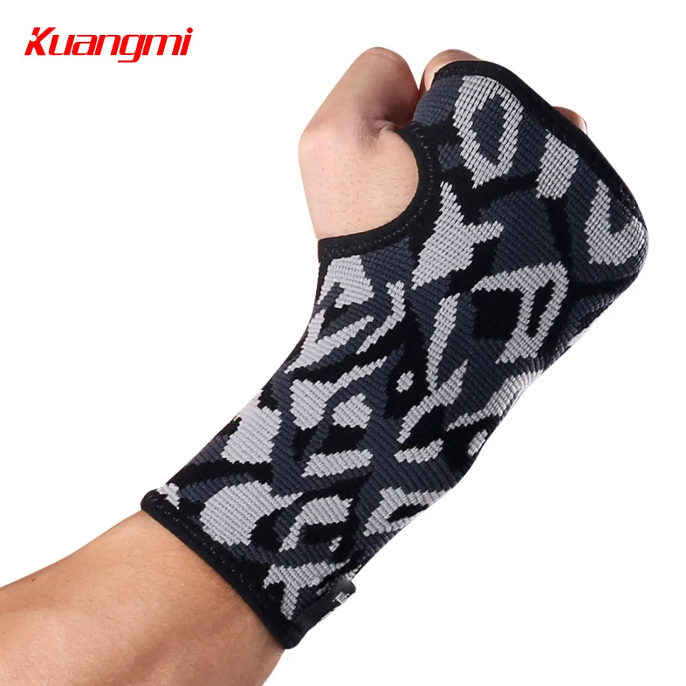 

Kuangmi 1PC Cpmpression Sports Wrist Brace Support Wristband Thumb Stabilizer Hand Wrap for Volleyball Tennis Weightlifting Gym