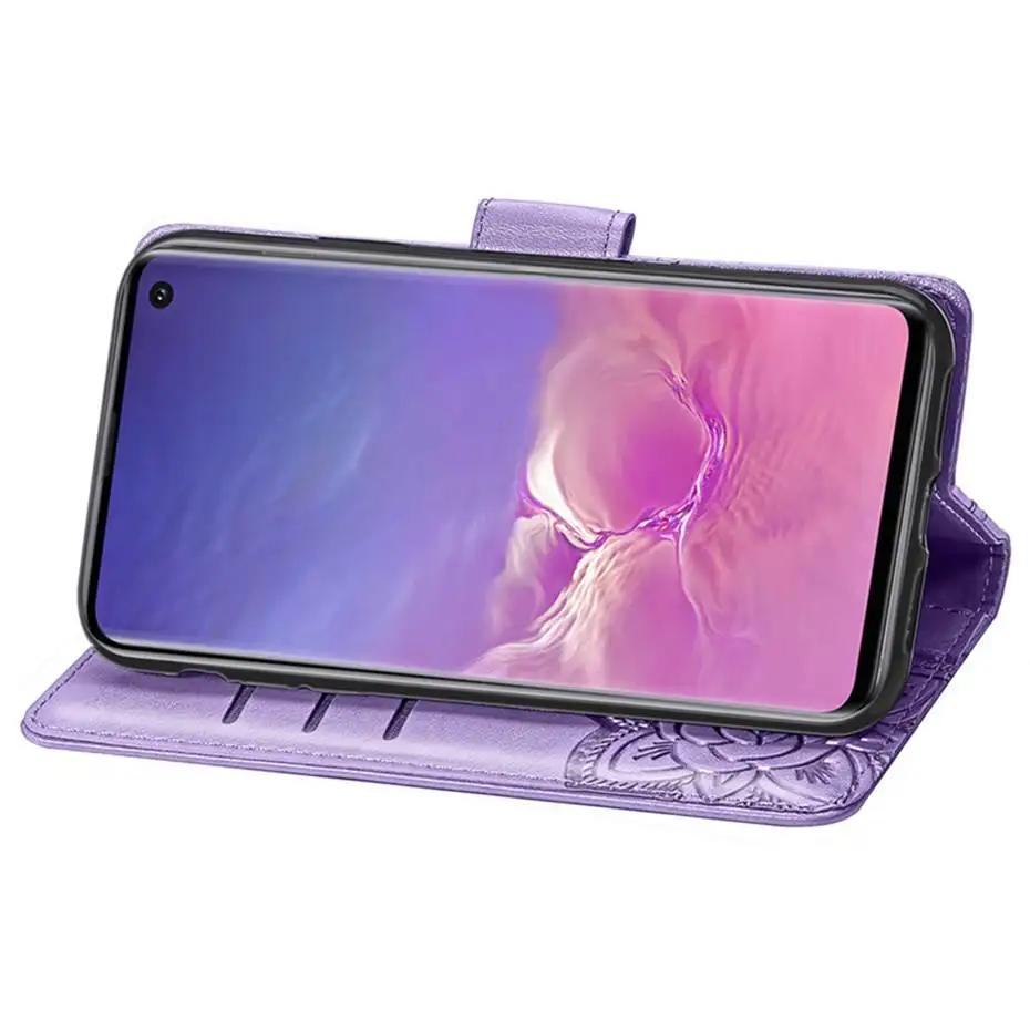 Кожаный чехол-книжка с бумажником для Samsung galaxy S10 e S9 S8 J2 Core J4 J6 J8 A7 2018 Plus A10 A30 A40 A50 M10