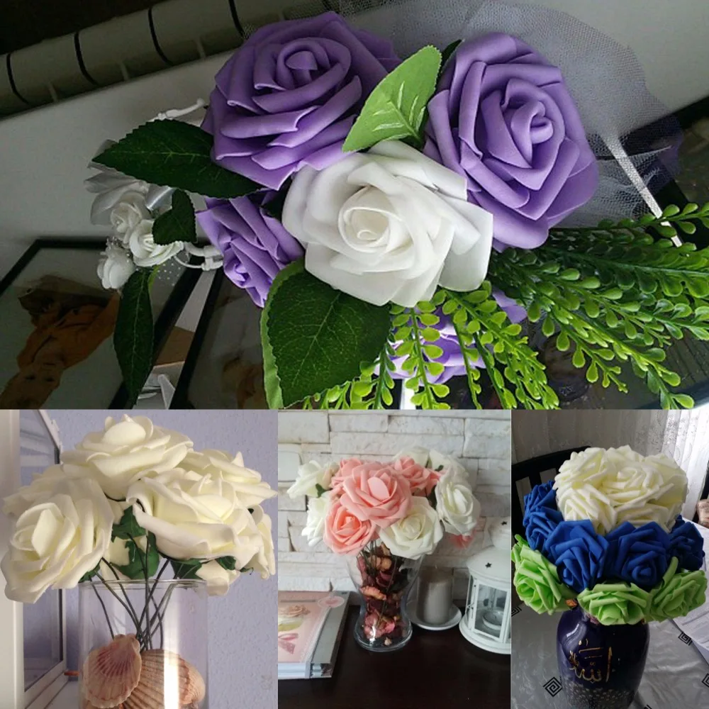 Искусственные розы 16 цветов 10 цветов|flower shears|decorating cupcakes flowersflower stand for wedding decoration |