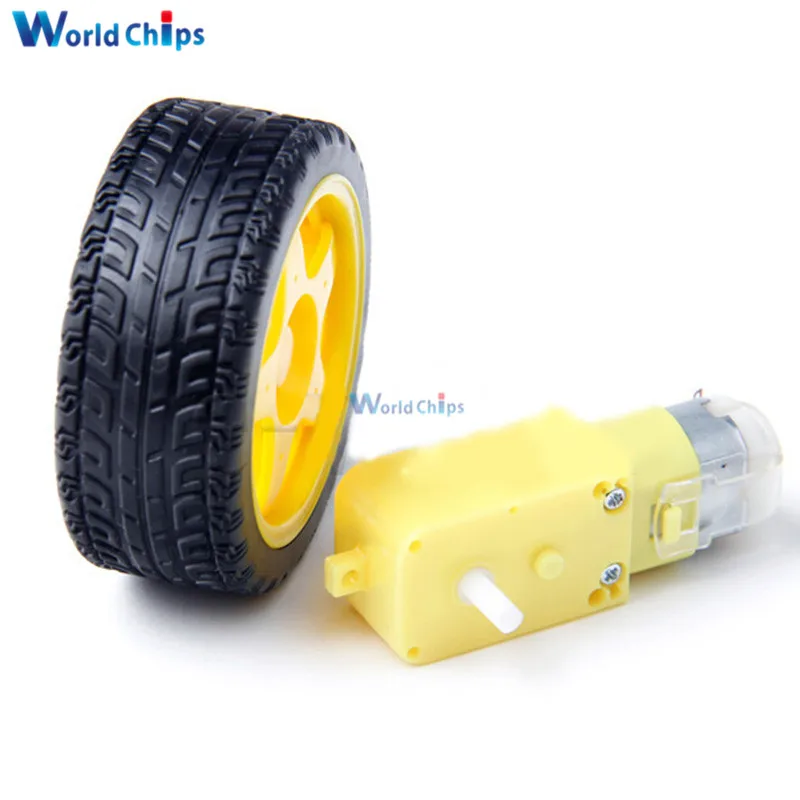 4 шт. для пластиковых шин arduino smart Car Robot с редукторным двигателем постоянного тока 3
