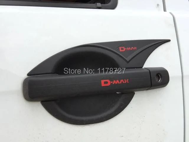 Бесплатная доставка 2012 2015 ISUZU D MAX DMAX крышка чаши дверной ручки ABS черная Наружная