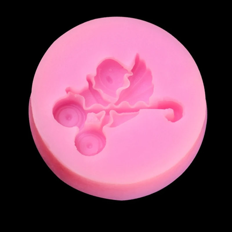 3D форма детская коляска помадка торт плесень украшения торта инструменты для