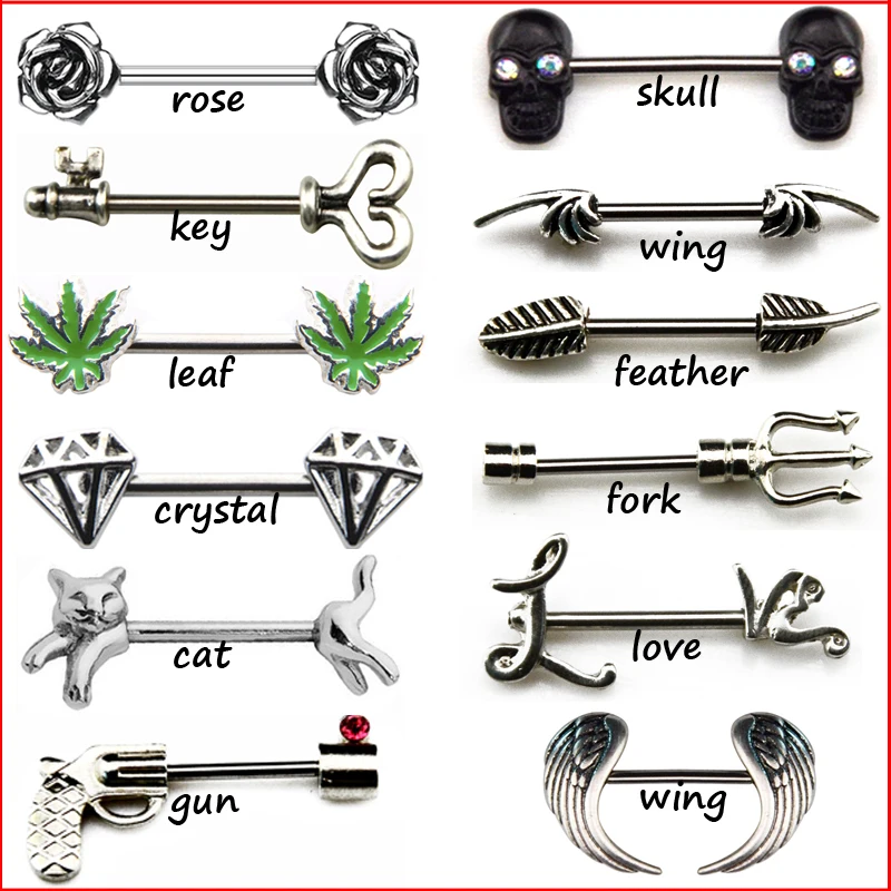 Кольцо для пирсинга штанги BOG, из хирургической стали 316L, 1 пара