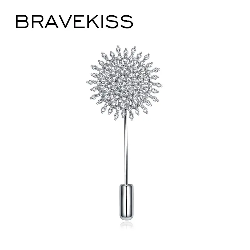 BRAVEKISS новинка Роскошные Броши в виде цветка для женщин свадебные ювелирные